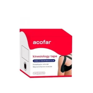 ACOFARSPORT Kinesiology Tape Black 5cmx5m