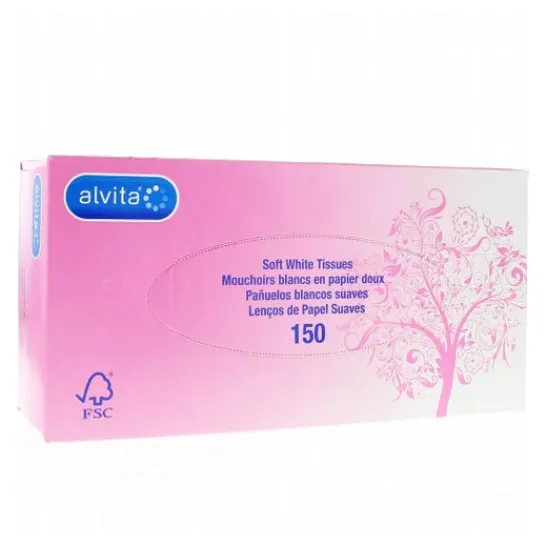 Alvita Pañuelos Blancos 150uds
