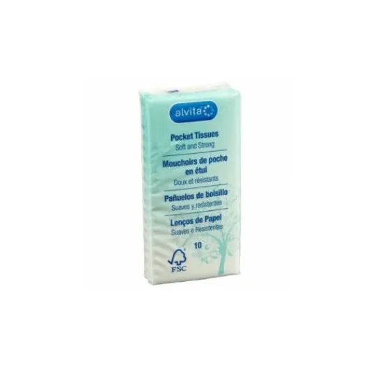 Alvita Pocket Tissues in 10 count case