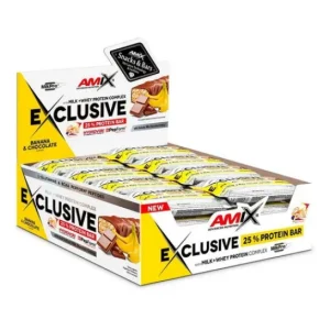 Amix Exclusive Protein Bar Plátano Chocolate 24x40g