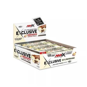 Amix Exclusive Protein Bar Chocolate Blanco Coco 12x85g