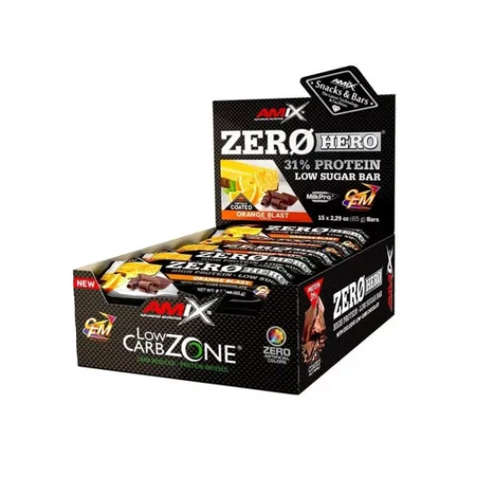 Amix Zero Hero Protein Bar Naranja 15x65g