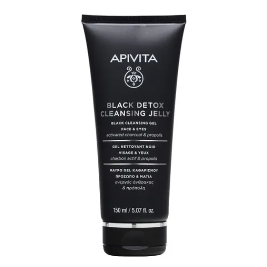 Apivita Blacj Detox Cleansing Jelly 150Ml Carbon Acti & Prop