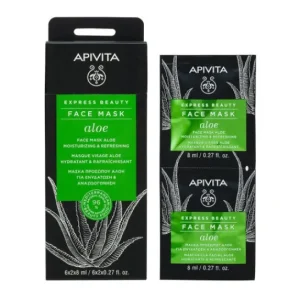 Apivita Express Beauty mascarilla hidratante aloe 2utsx8ml