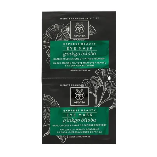 Apivita Express Beauty Mask dark circles under the eyes ginkgo biloba 2utsx2ml