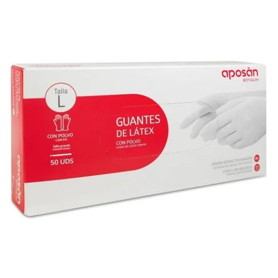 APOSAN Guantes Latex L 50 Pares