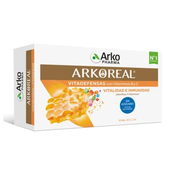 Arkopharma Arkoreal Fresh Royal Jelly Vitaminized 20 Ampoules