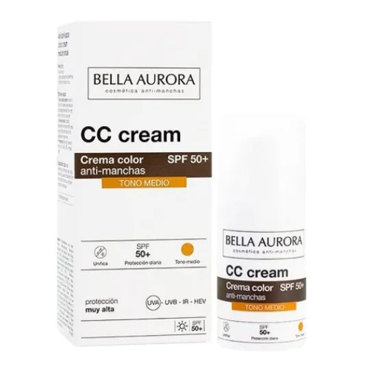Bella Aurora CC Spf50+ Anti-spot Color Cream Medium Tone 30ml