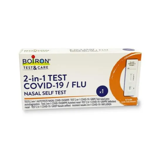 BOIRON Test&Care Teste 2 em 1 Autoteste Nasal Gripe + COVID-19 1ud
