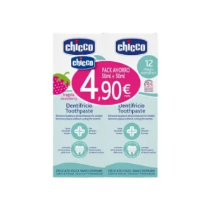 Chicco Pack 2u Toothpaste Strawberry 12+