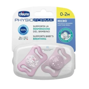 Chicco Silicone Soother Physio Micro 0-2 M Pink 2 Soothers