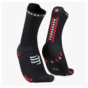 Compressport Pro Racing Socks Run High Size 4 Black Red 1 Par