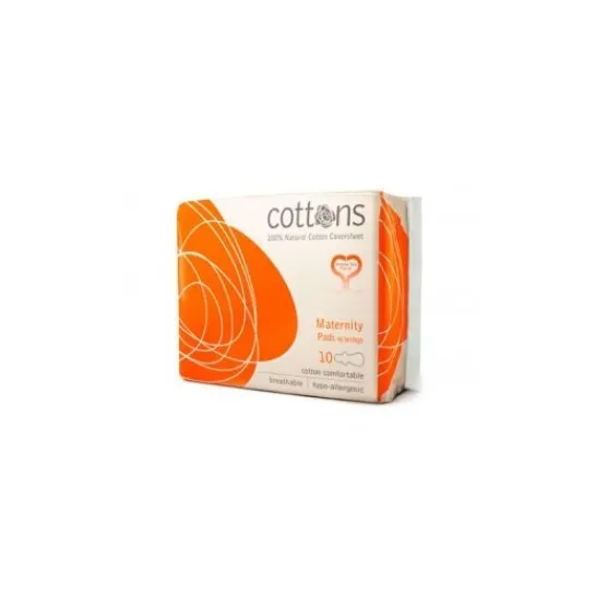 COTTONS maternity pad 2 wings 10 uts