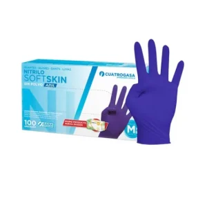 CUATROGASA Guantes Nitrilo Azul TM 7-8 100uds
