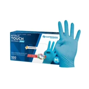 CUATROGASA Guantes Nitrilo Azul Talla M 100uds