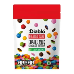 Diablo : Bolsita de Grageas de Chocolate con Leche y Stevia 40g