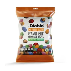 Diablo : Cacahuetes Cubiertos de Chocolate con Leche y Stevia Colores 40g