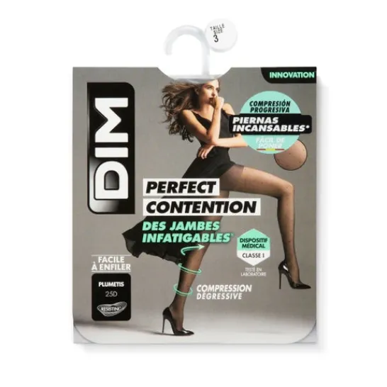 DIM Compression pantyhose Perfect Contintion plumeti tired legs in Black size ES: 42-44 / 3
