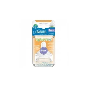 DrBrowns Dr Brown's Option + Nipple + Wide Mouth 9M 2pcs