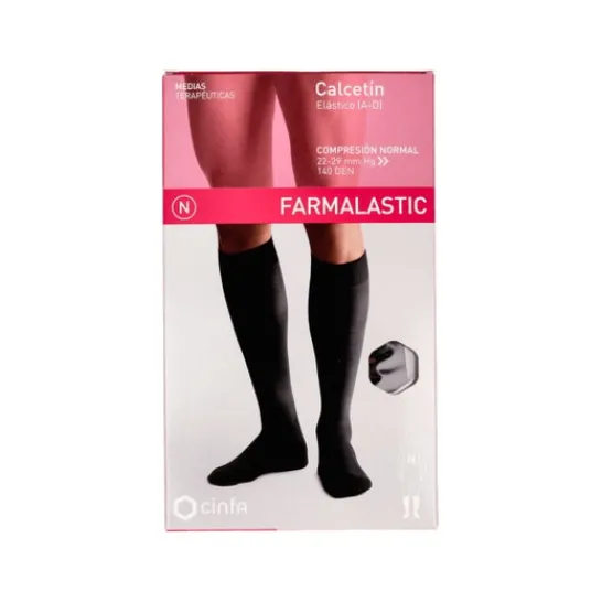 Farmalastic calcetón (A-D) compresión normal T-pequeña negro