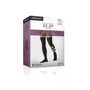 Farmalastic gentleman long stocking (A-F) comp. normal T-extra large black