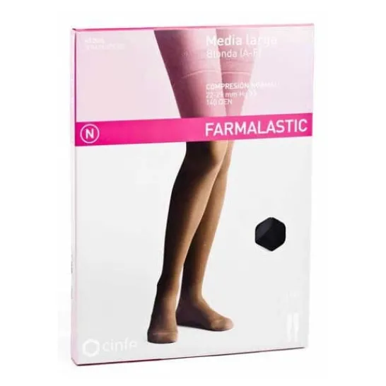 Farmalastic long stocking lace (A-F) normal compression T-reina plus black
