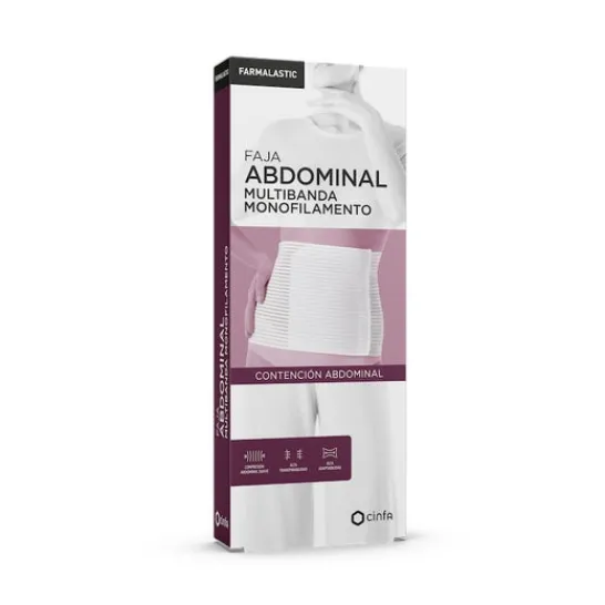 Farmalastic lumbar girdle white velcro T-4 1 pc