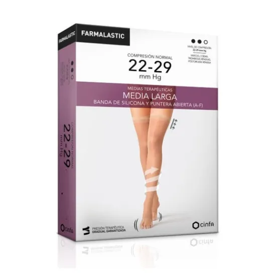 Farmalastic Medium Long Compression Normal Open Toe Camel T-P