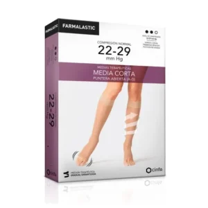 Farmalastic Short Stocking Comp Normal Open Black T-M