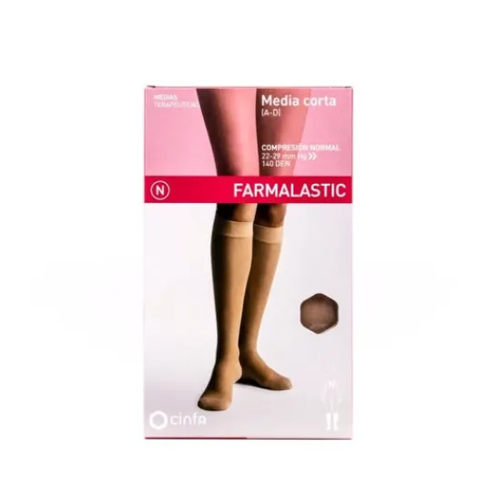 Farmalastic Short Stocking (A-D) Normal Compression T-Large Beige