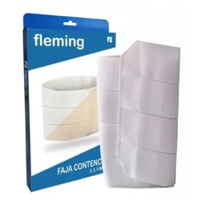 Fleming Abdo Girdle Elastic Velcro Cont 4B T2 100-125cm White 1pc