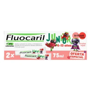Fluocaril Duplo Junior Red Fruits Flavor Paste 2x75ml