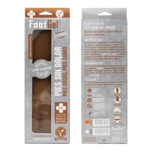 Footgel Plantillas Gel Hombre Naranjo Talla 43-46 1 Par