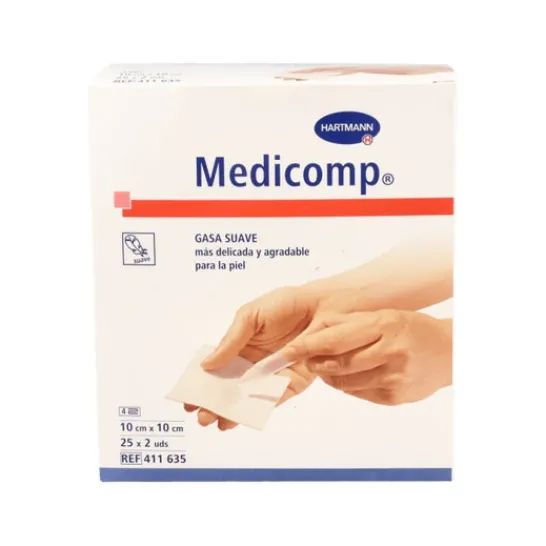 Medicomp Hartmann gauze non woven aposito sterile 10 X 10 CM 25 x 2 U