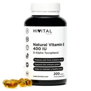 Hivital Foods Natural Vitamin E 400 UI 200 pearls (6 months)