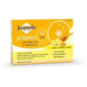 Juanola ® Propolis with honey, zinc and vitamin C 24 uts.