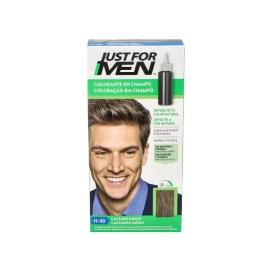 Just For Men champú colourante castaño medio 30ml
