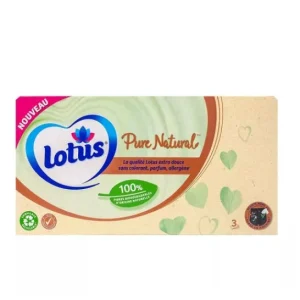 Lotus Pure White Natural Handkerchief 80 pieces
