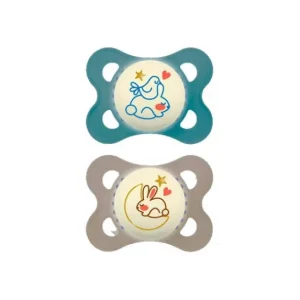 MAM Pack Original Night Chupete Silicona 2-6m 2uds