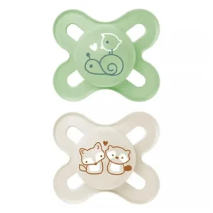 MAM Start Pure Chupete Silicona 0-2M Verde Beige 2uds