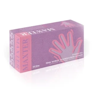 Maxter Guantes Nitrilo Sin Polvo Talla L Rosa 100uds