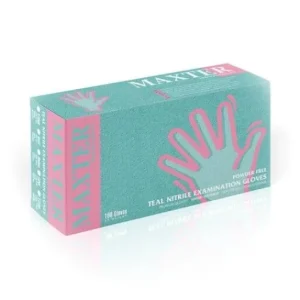 Maxter Guantes Nitrilo Sin Polvo Talla S Azul Turquesa 100uds