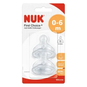 Nuk First Choice silicone nipple wide mouth T1 Orifice L 2uts