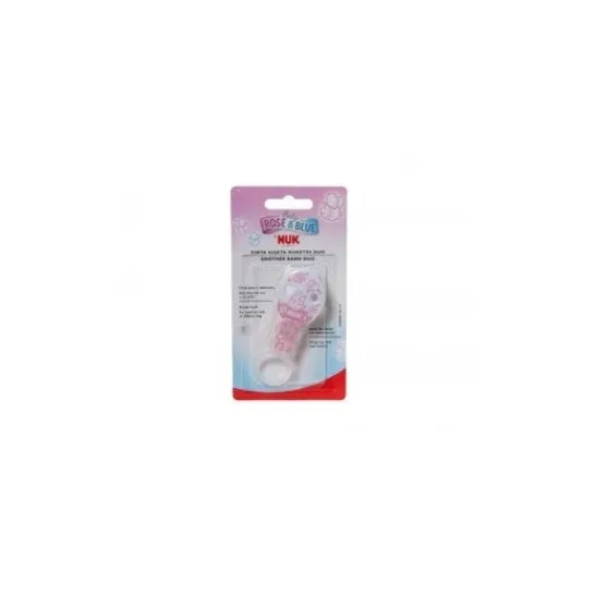 Nuk Pacifier Tape Duo Pink 1u