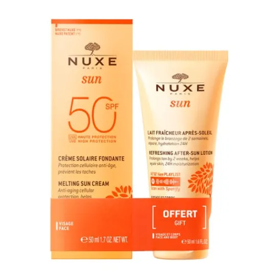 Nuxe Sun Crema Fundente Facial SPF50 50ml+Leche Refrescante After Sun 50ml