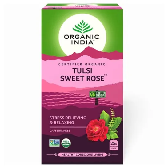 Organic India Tulsi Sweet Rose 25 Sachets