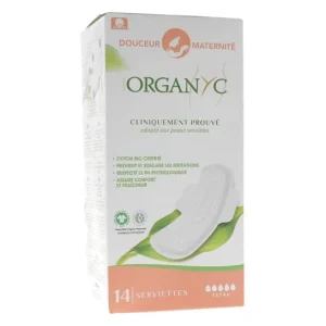 Organyc Compresas Suaves Maternidad Extra Algodón Bio 14uds