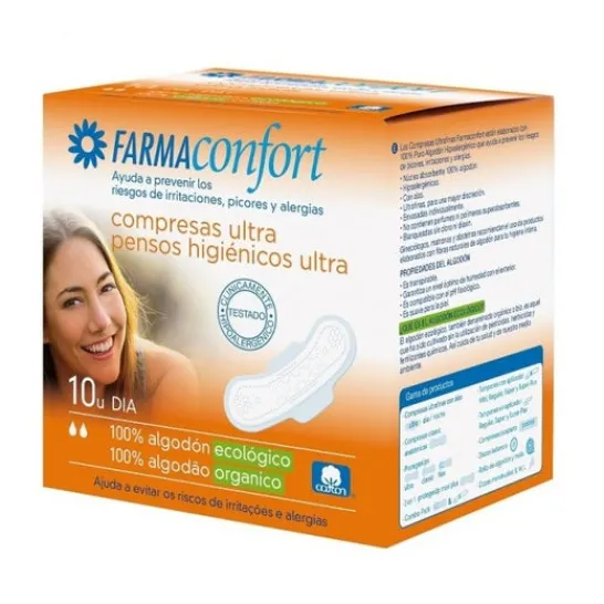 FARMACONFORT Pharmaconfort day pads 100% cotton 10 uts