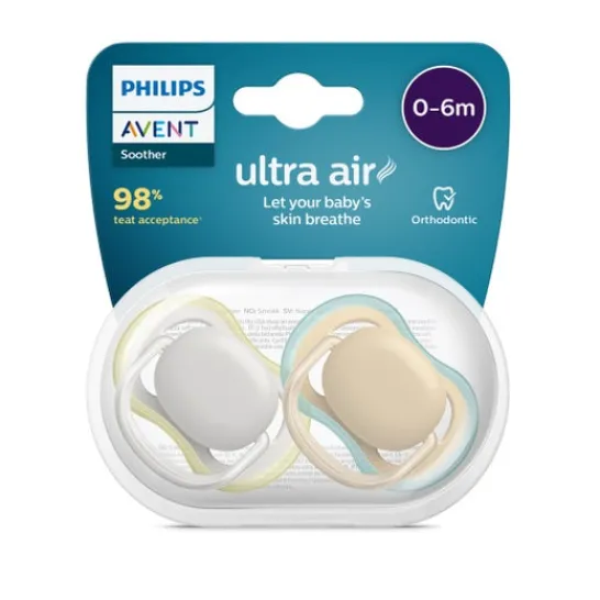Philips Avent Ultra Air Soother 0-6Months Neutral 2 Units