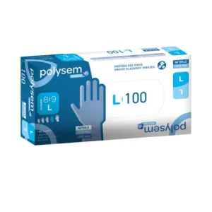 Polysem Guantes Nitrilo Sin Polvo 8/9 L 100uds